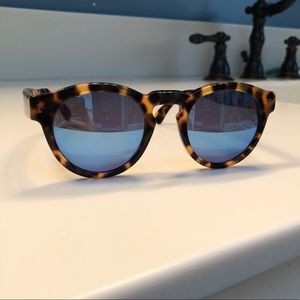 Illesteva Leonard Sunglasses (Blue Frames)